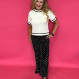 Everyday Ease Short Sleeve Sweater Top in Beige - Shabby 2 Chic Boutiques