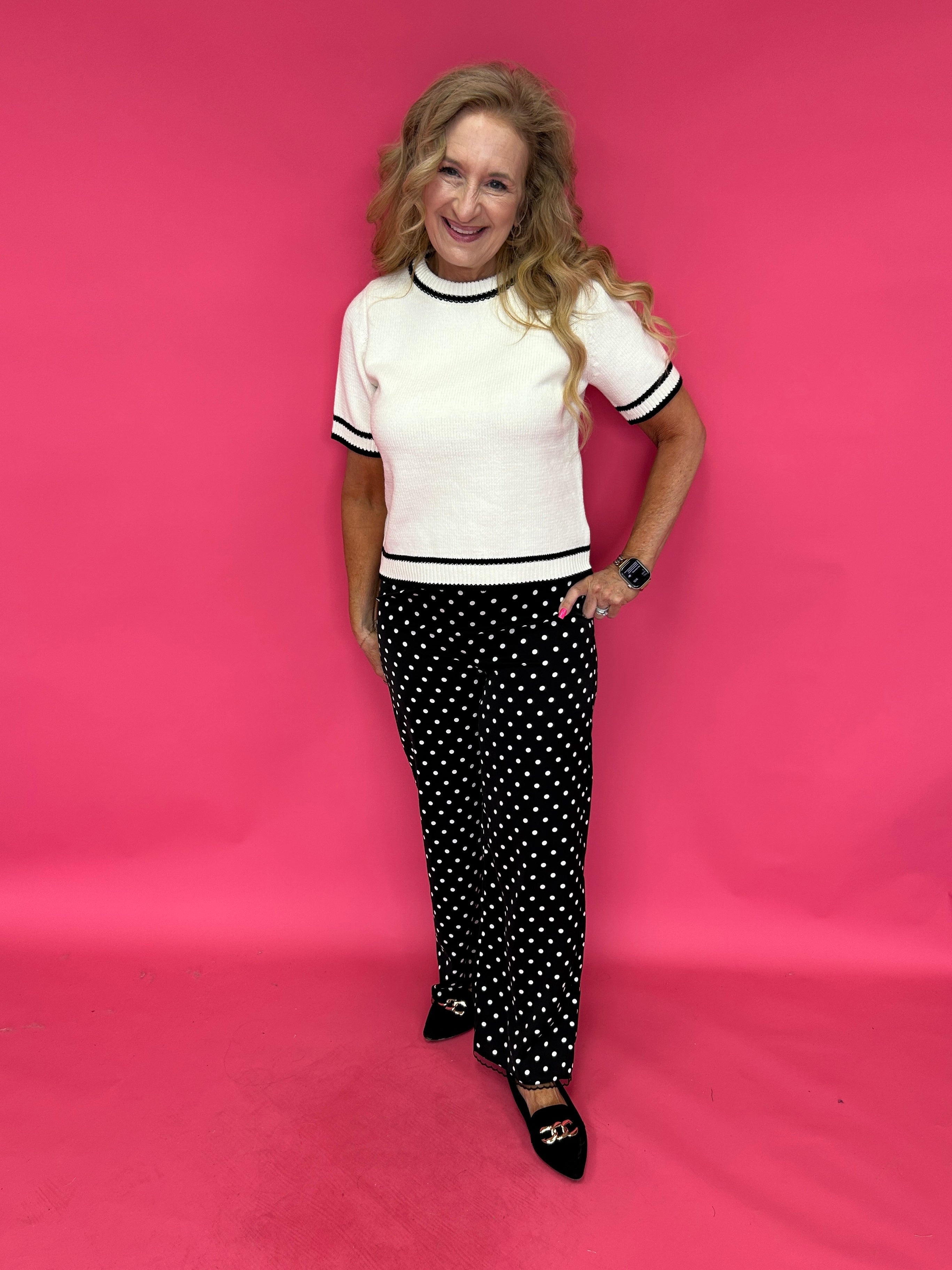 Everyday Ease Short Sleeve Sweater Top in Beige - Shabby 2 Chic Boutiques