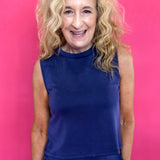 Everyday Ease Sleeveless Knit Top in Navy - Shabby 2 Chic Boutiques