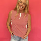 Everyday Ease Striped Contrast Tank - Shabby 2 Chic Boutiques