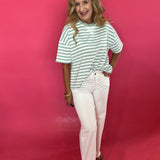 Everyday Ease Striped French Terry Boxy Top - Shabby 2 Chic Boutiques