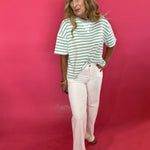 Everyday Ease Striped French Terry Boxy Top - Shabby 2 Chic Boutiques