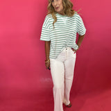 Everyday Ease Striped French Terry Boxy Top - Shabby 2 Chic Boutiques