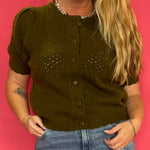 Everyday Favorite Boxy Cardigan in Olive