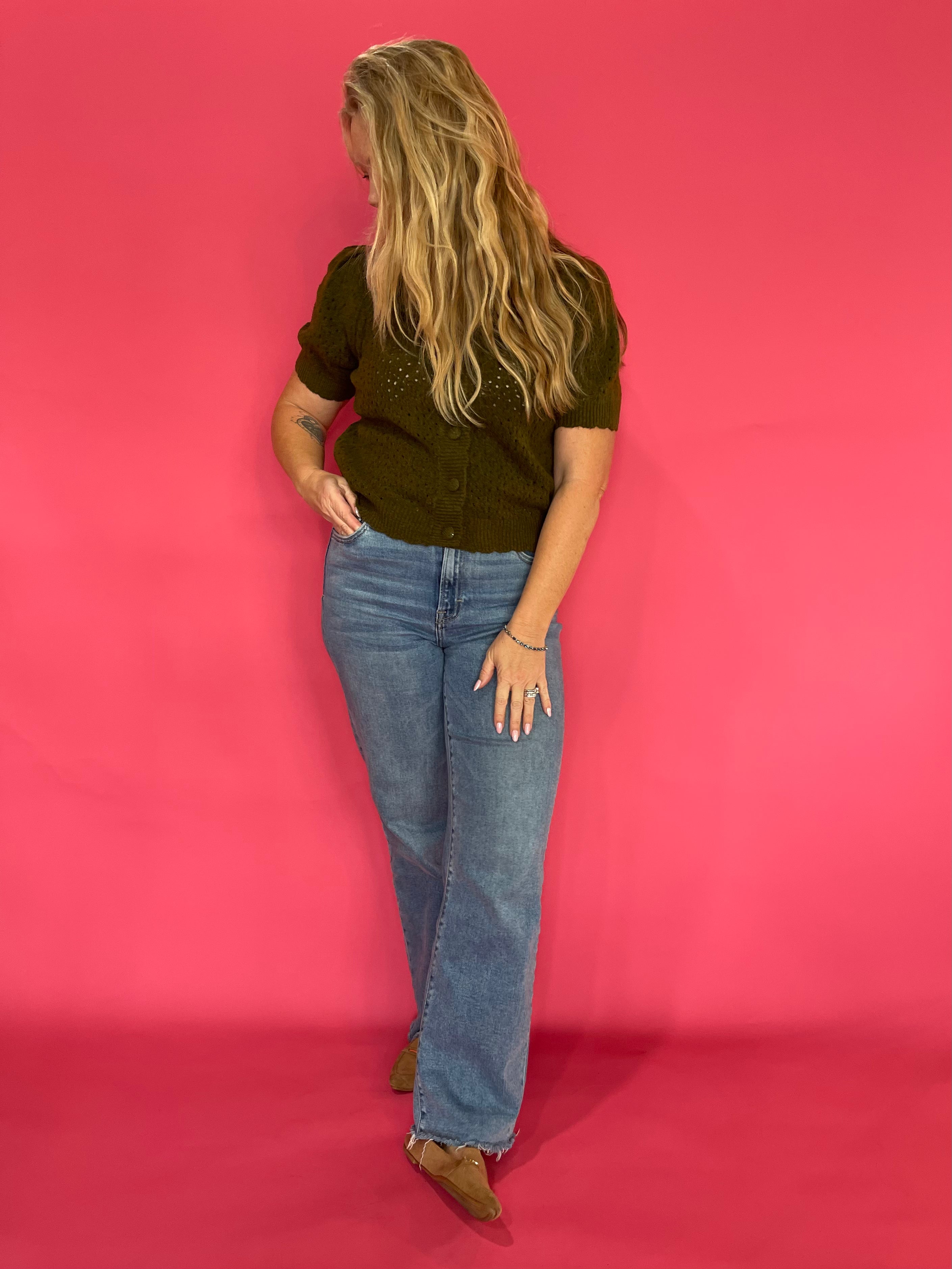 Everyday Favorite Boxy Cardigan in Olive