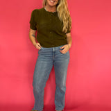 Everyday Favorite Boxy Cardigan in Olive