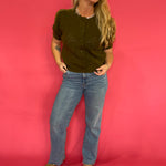 Everyday Favorite Boxy Cardigan in Olive
