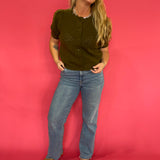 Everyday Favorite Boxy Cardigan in Olive