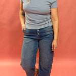 Everyday Stripes: Classic Cotton Tee in Sky