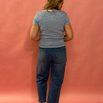 Everyday Stripes: Classic Cotton Tee in Sky