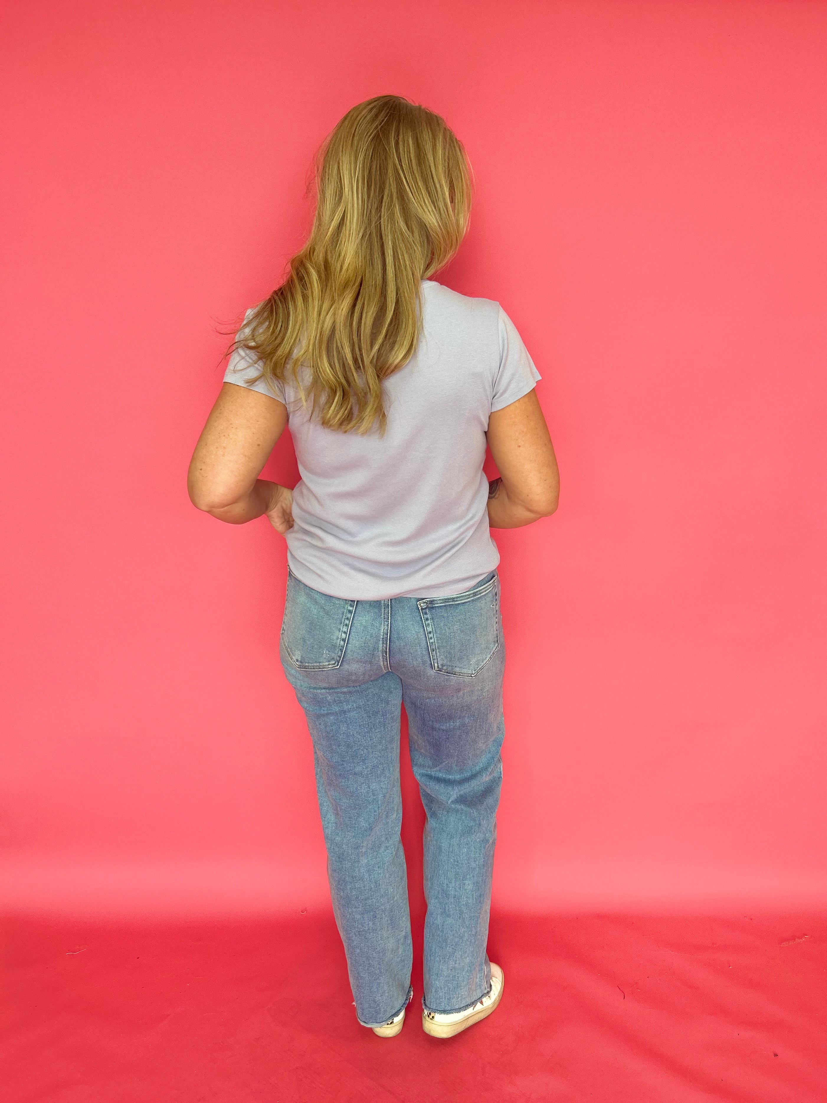 Everyday Wear Crewneck SS Timeless Basic Tee in Lavender - Shabby 2 Chic Boutiques