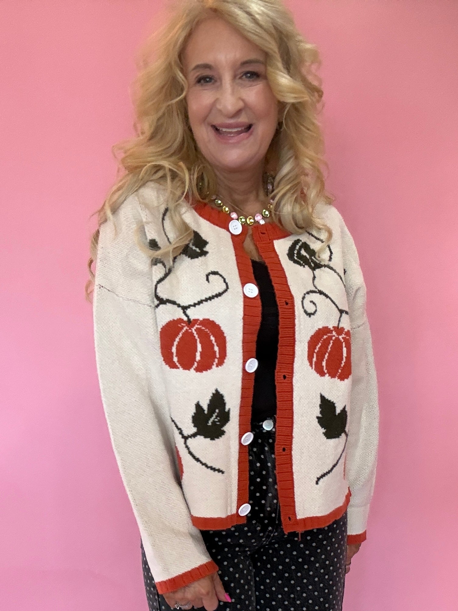 Fall Pumpkin Thanksgiving Sweater Cardigan
