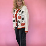 Fall Pumpkin Thanksgiving Sweater Cardigan