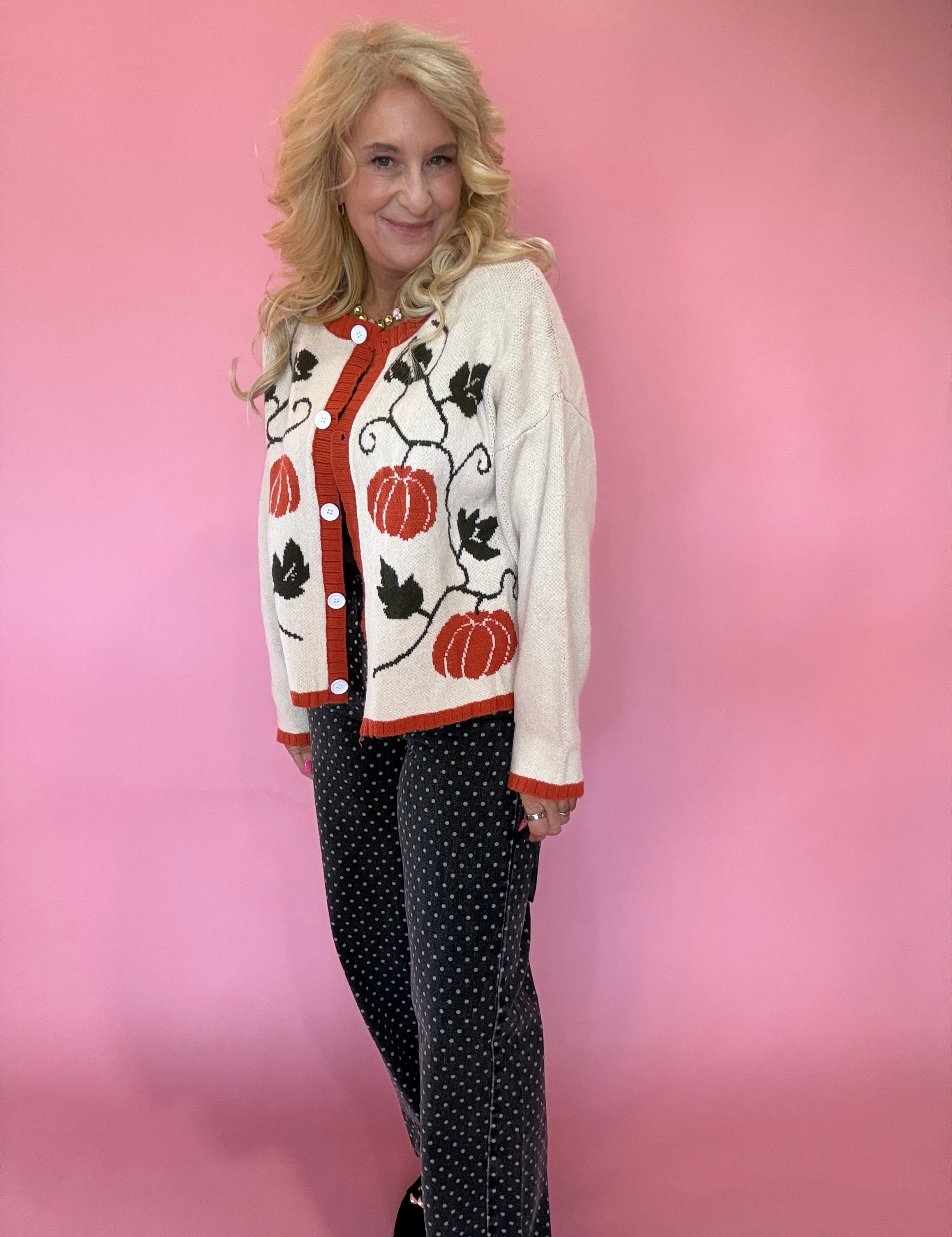 Fall Pumpkin Thanksgiving Sweater Cardigan