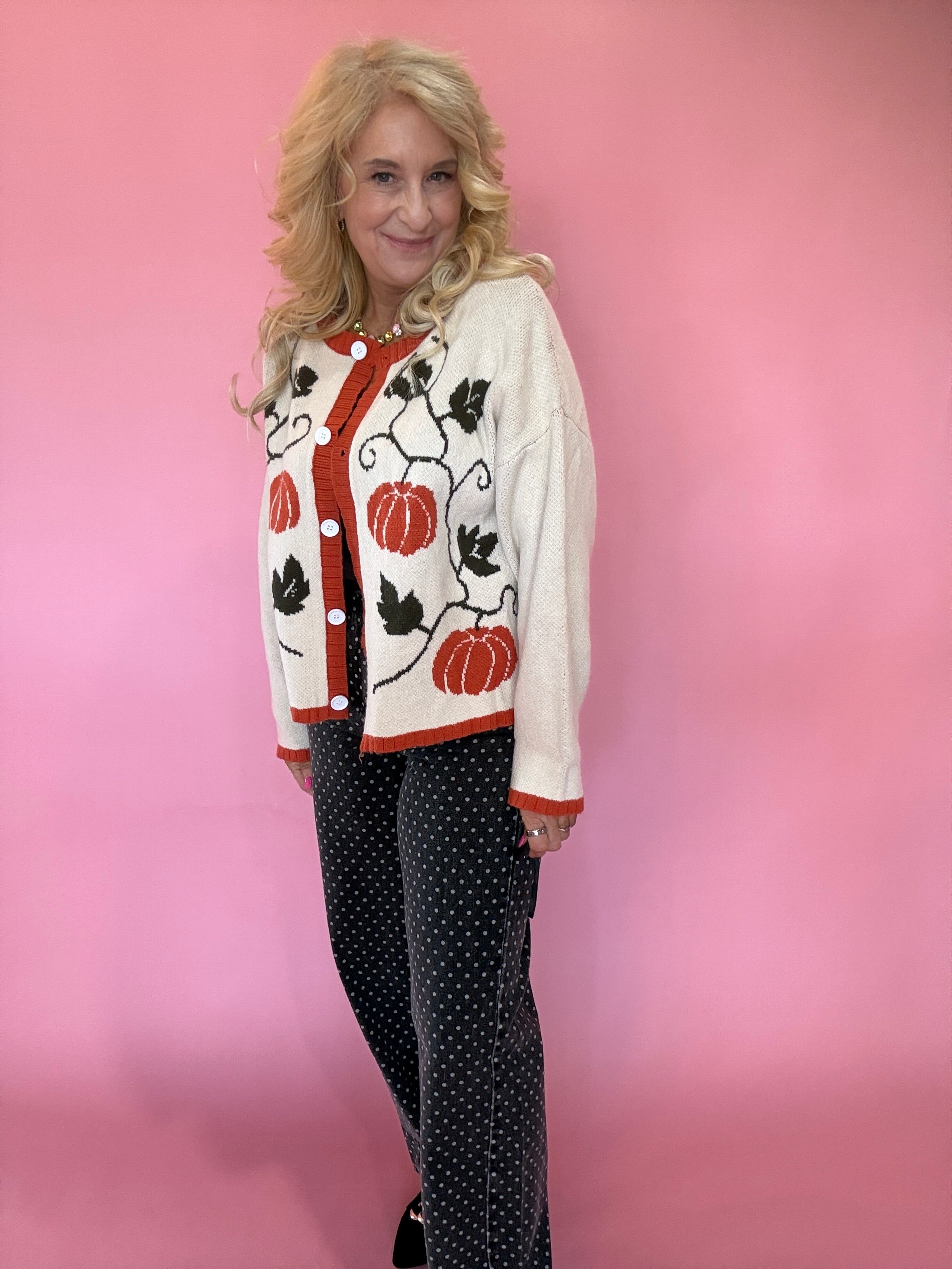 Fall Pumpkin Thanksgiving Sweater Cardigan