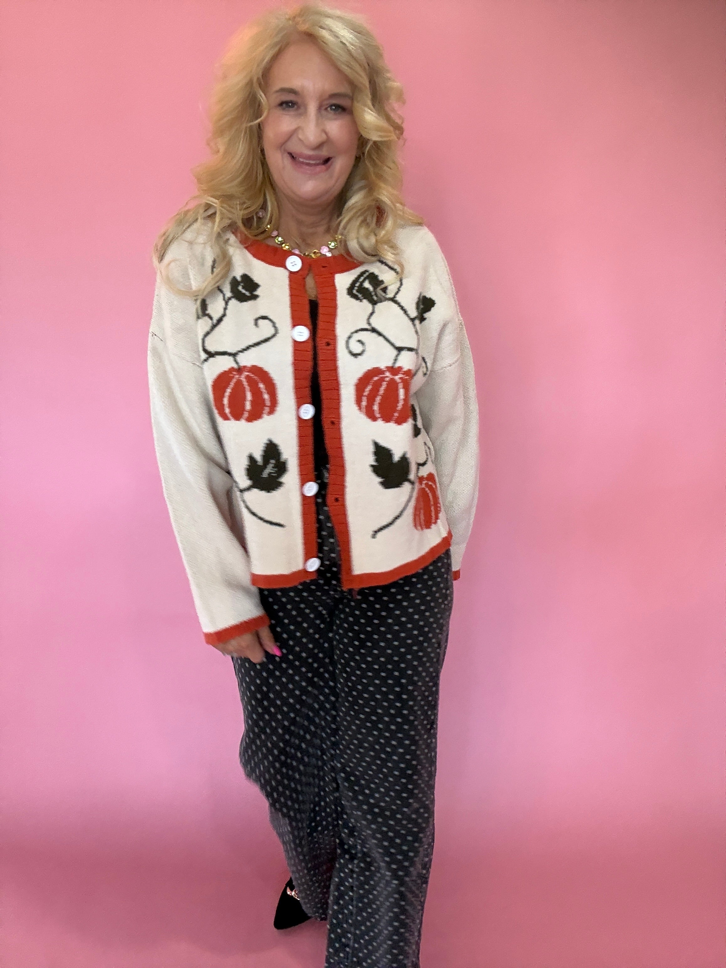 Fall Pumpkin Thanksgiving Sweater Cardigan