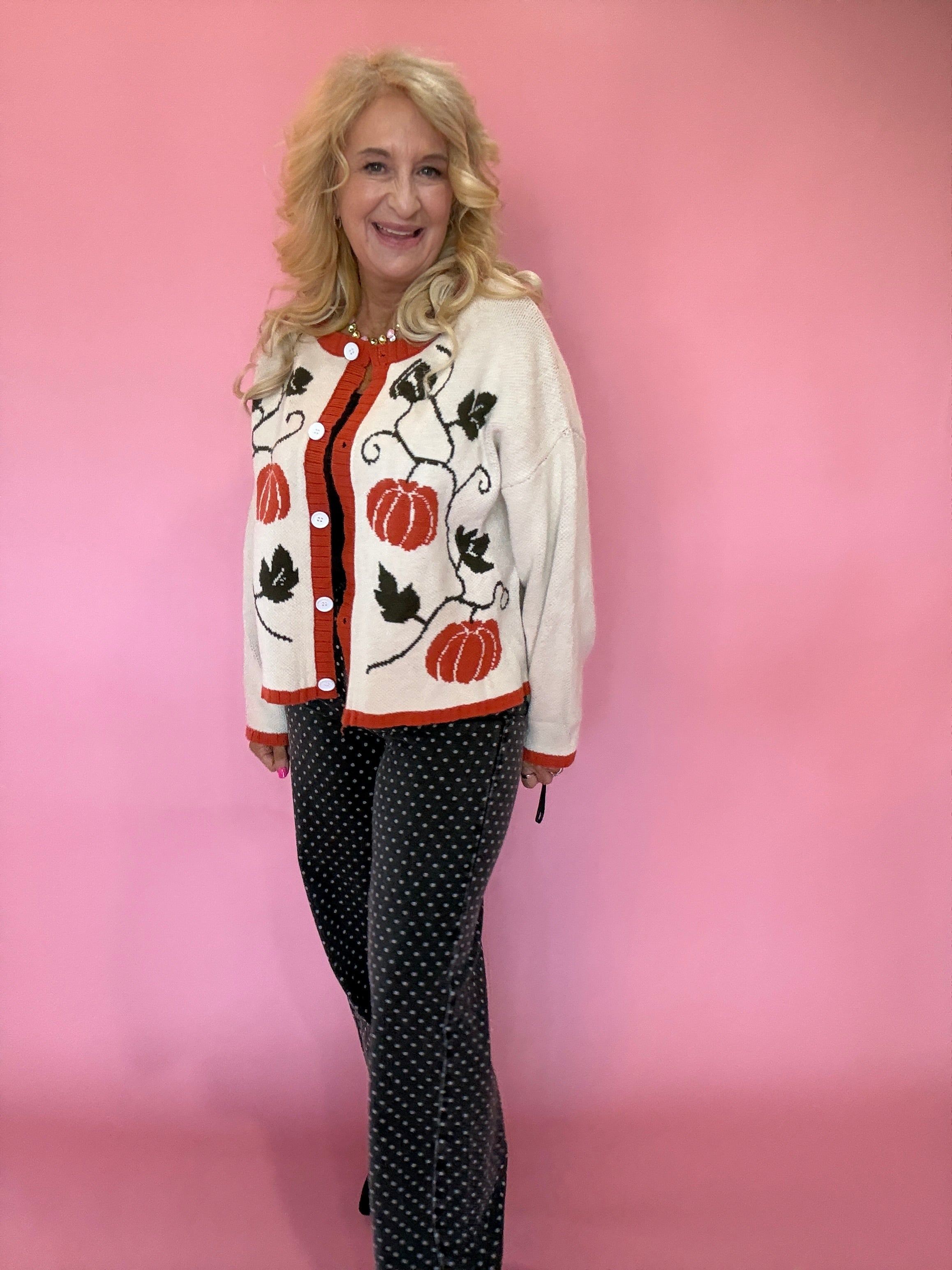 Fall Pumpkin Thanksgiving Sweater Cardigan