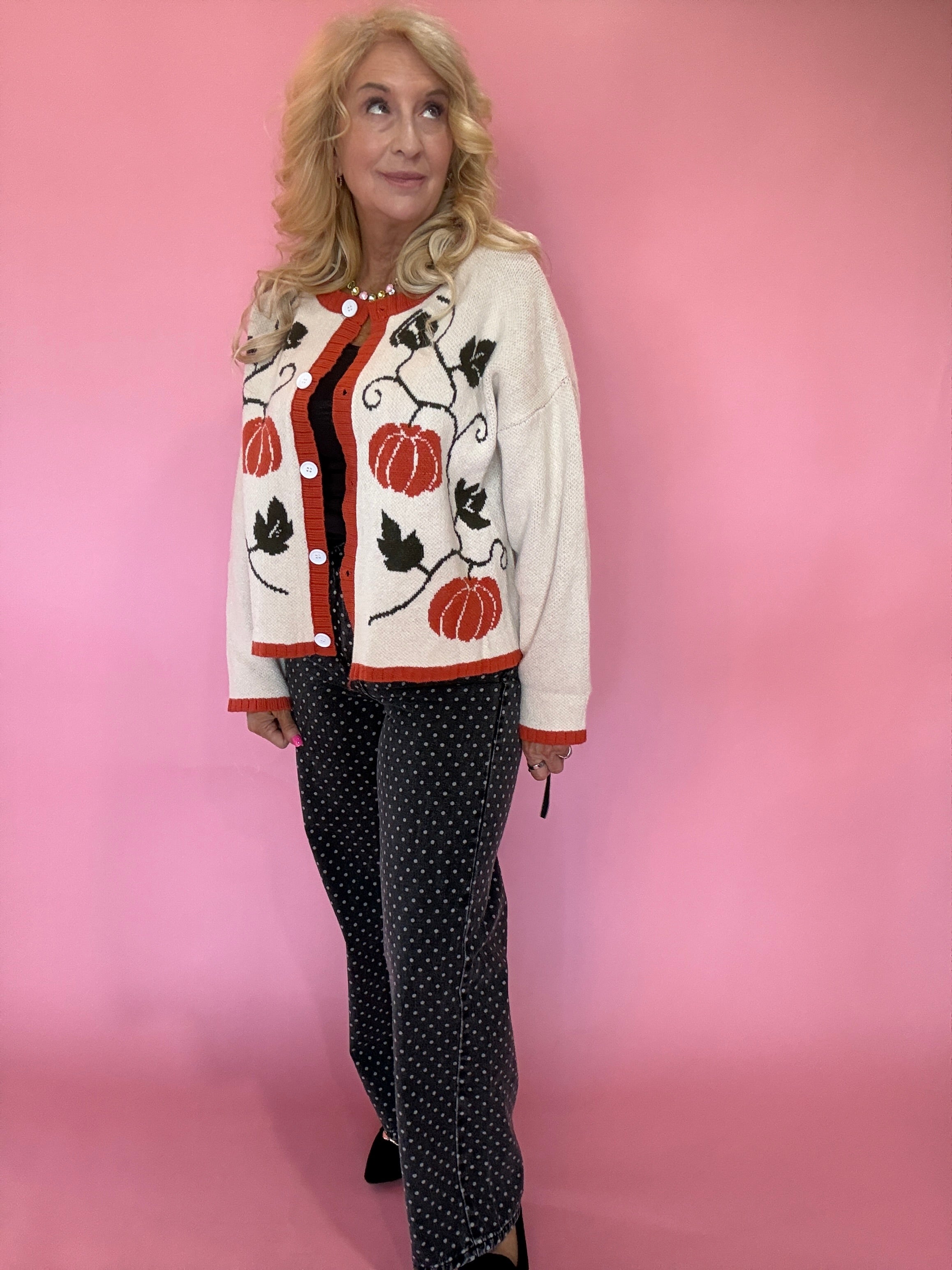 Fall Pumpkin Thanksgiving Sweater Cardigan