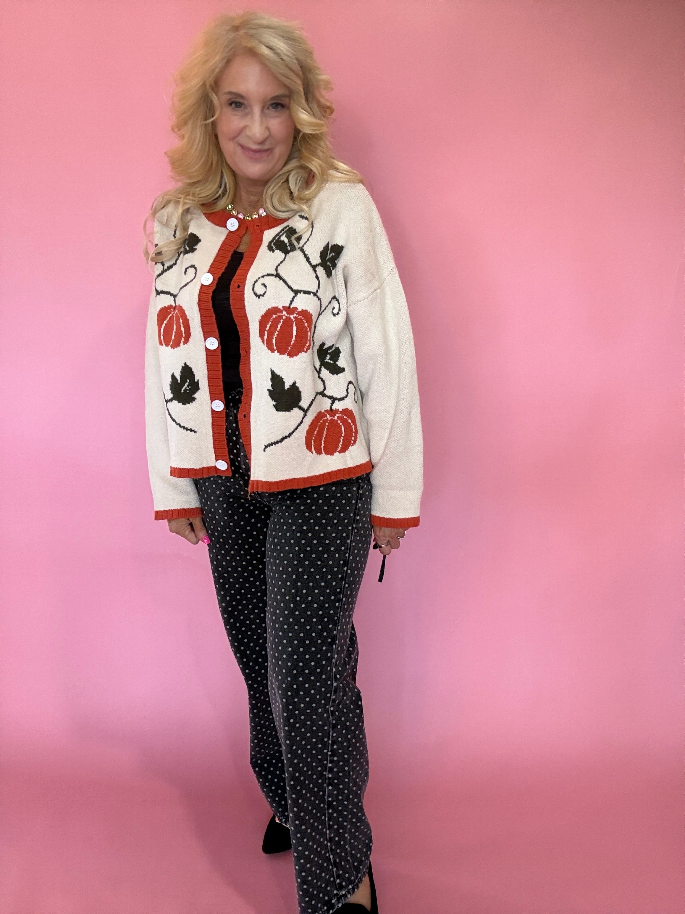 Fall Pumpkin Thanksgiving Sweater Cardigan