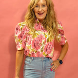 Feminine, flowy, Chic Floral Blouse