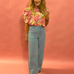 Feminine, flowy, Chic Floral Blouse
