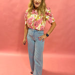 Feminine, flowy, Chic Floral Blouse