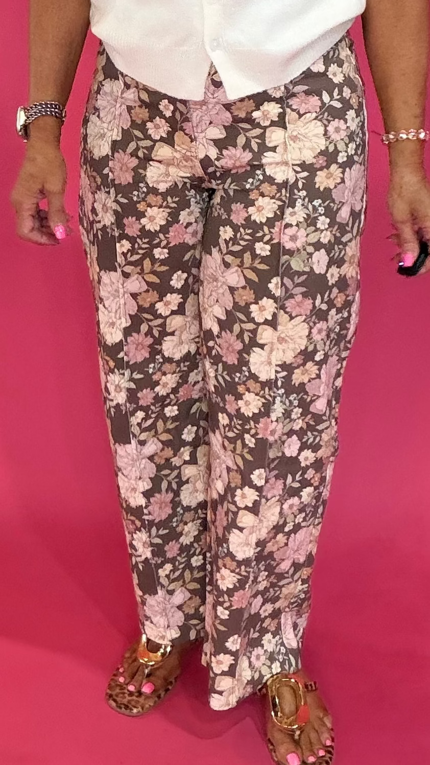 Field of Florals Wide-Leg Pants