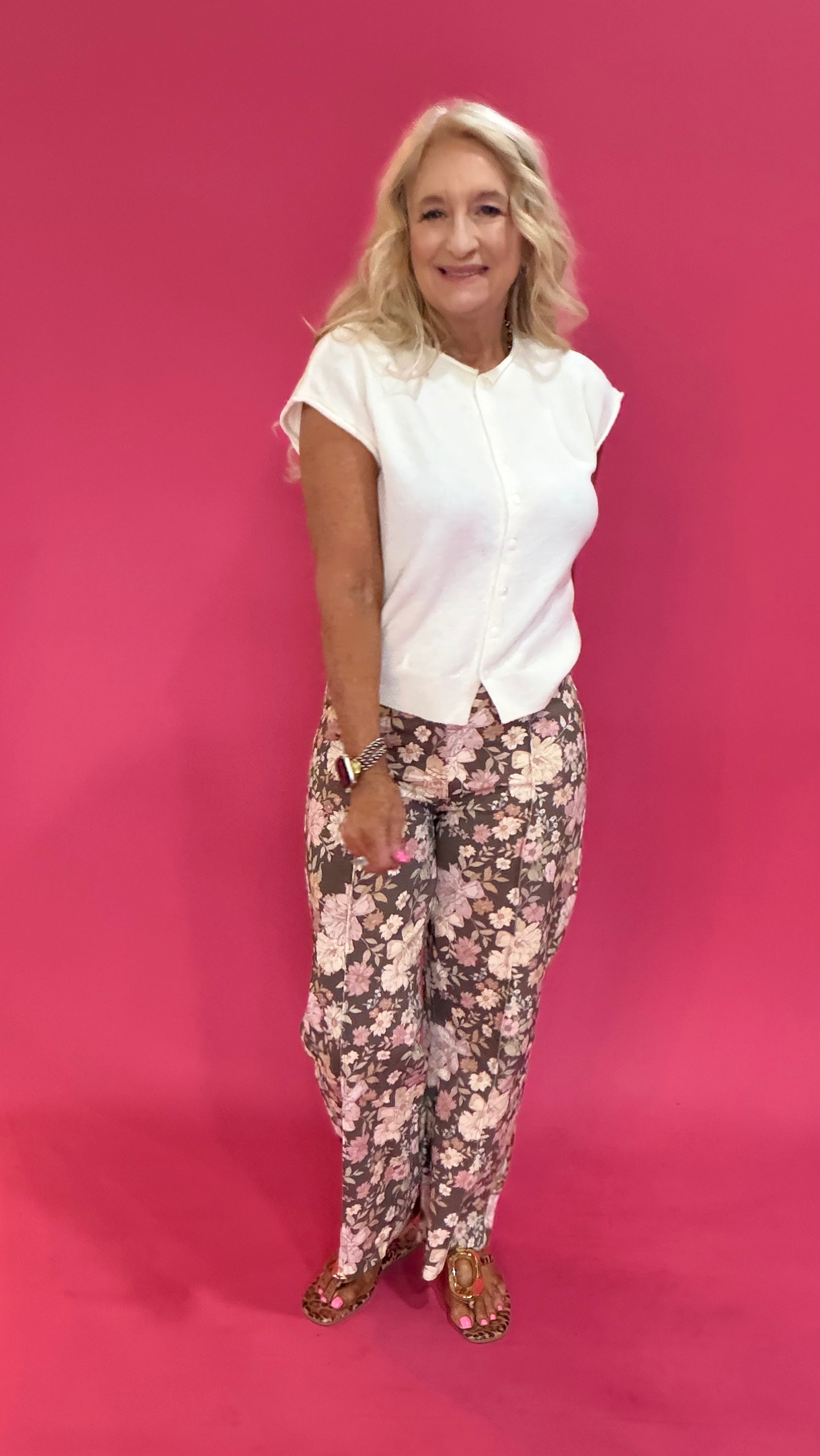 Field of Florals Wide-Leg Pants