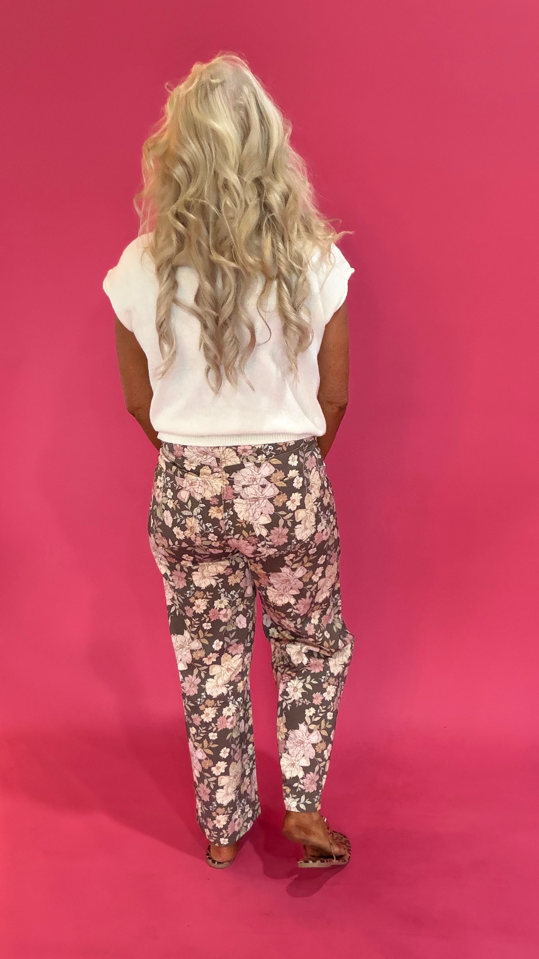 Field of Florals Wide-Leg Pants