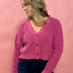Fleur Cardigan in Fuchsia