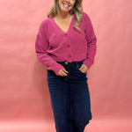Fleur Cardigan in Fuchsia
