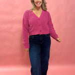 Fleur Cardigan in Fuchsia