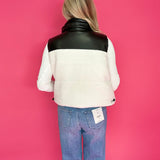 Flip the Script Reversible Faux Leather & Sherpa Vest