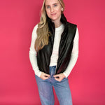 Flip the Script Reversible Faux Leather & Sherpa Vest