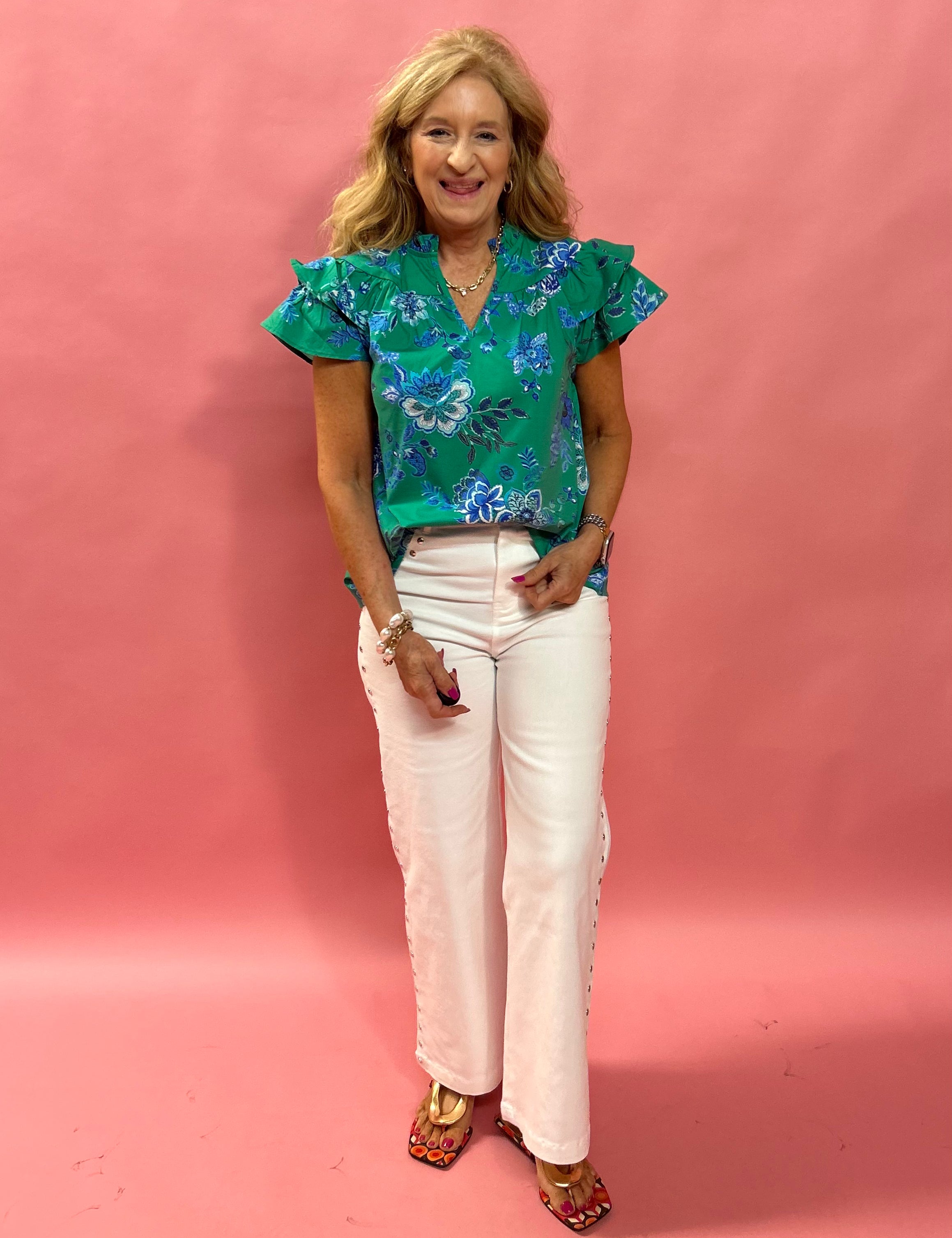 Floral Ruffle Breeze Top