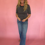 Freida Striped Tee in Wild Mushroom Z Supply