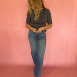 Freida Striped Tee in Wild Mushroom Z Supply