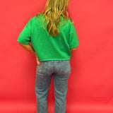 Fresh Pick Button-Up Sweater Knit Top in Spring Green - Shabby 2 Chic Boutiques