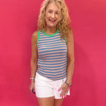 Fresh Start Contrast Striped Knit Tank - Shabby 2 Chic Boutiques