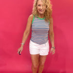 Fresh Start Contrast Striped Knit Tank - Shabby 2 Chic Boutiques