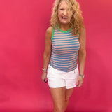 Fresh Start Contrast Striped Knit Tank - Shabby 2 Chic Boutiques