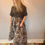 Garden Whispers Pleated Midi Skirt