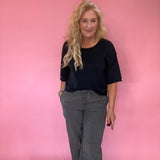 Gingham Print Pants