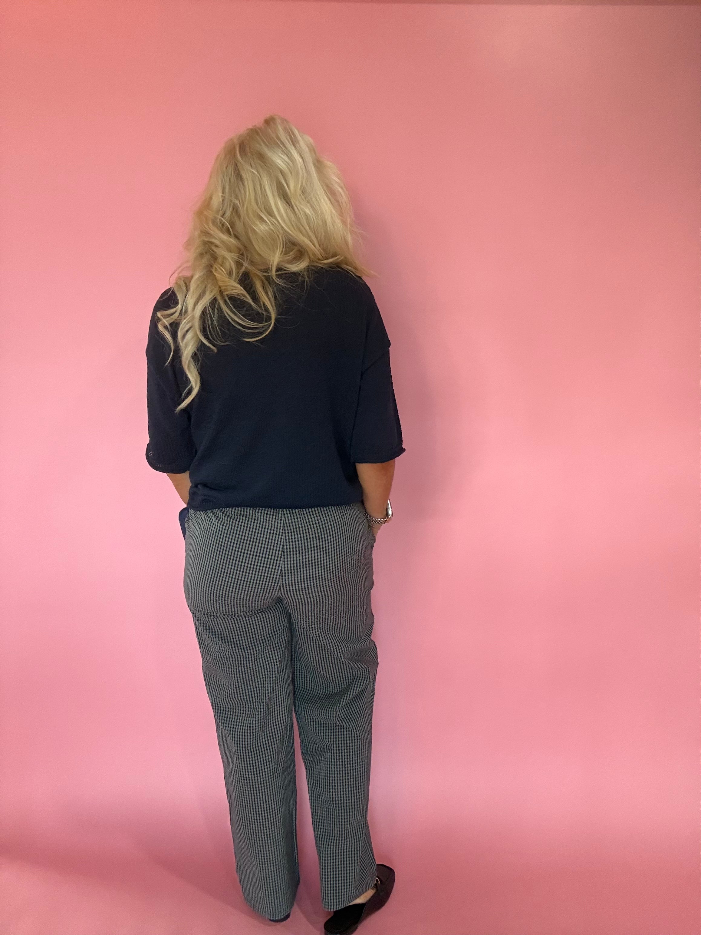 Gingham Print Pants