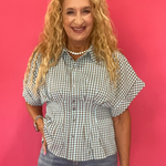 Gingham Right Top in Brown