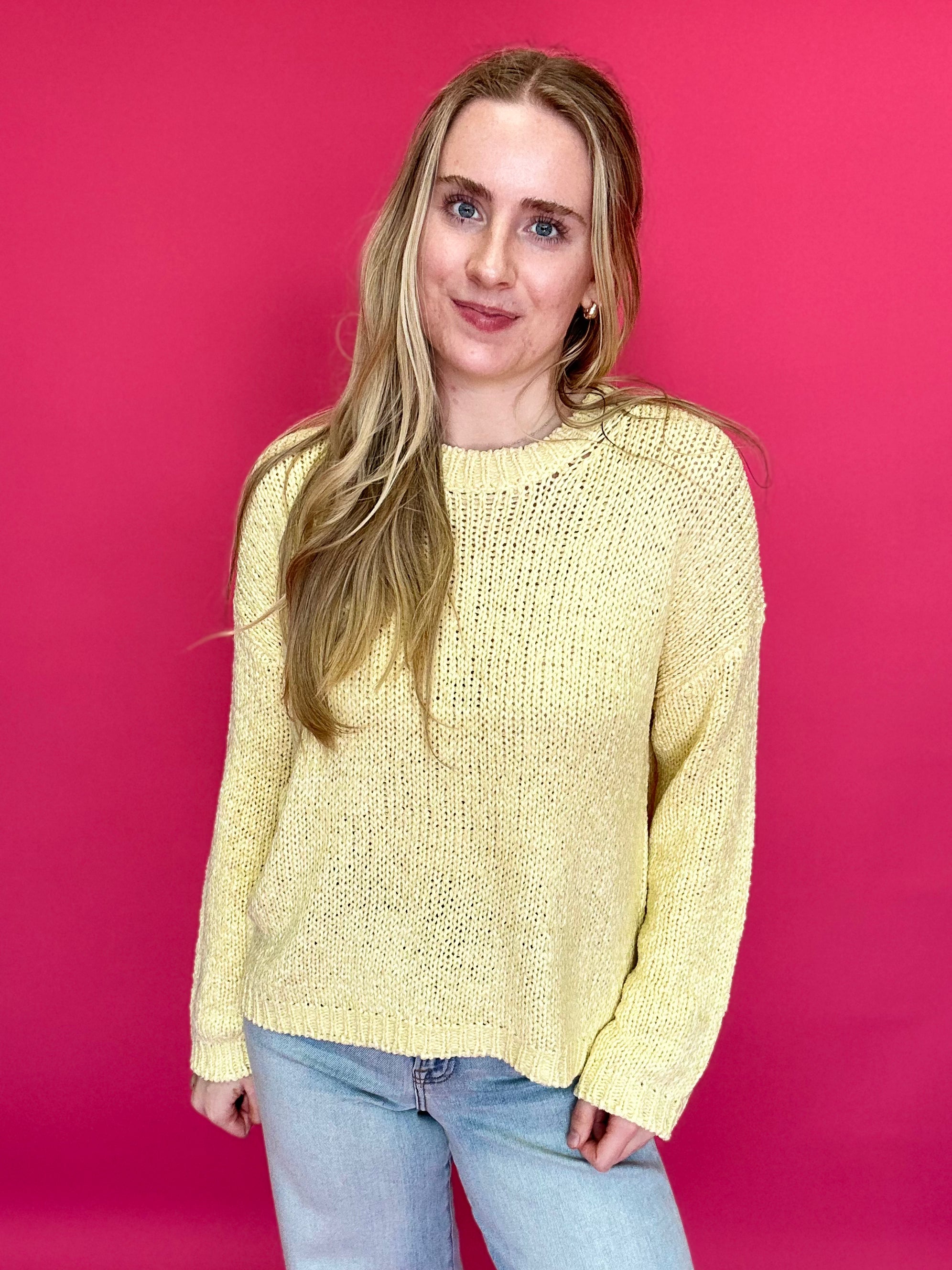 Golden Hour Mock Neck Open-Knit Sweater - Shabby 2 Chic Boutiques