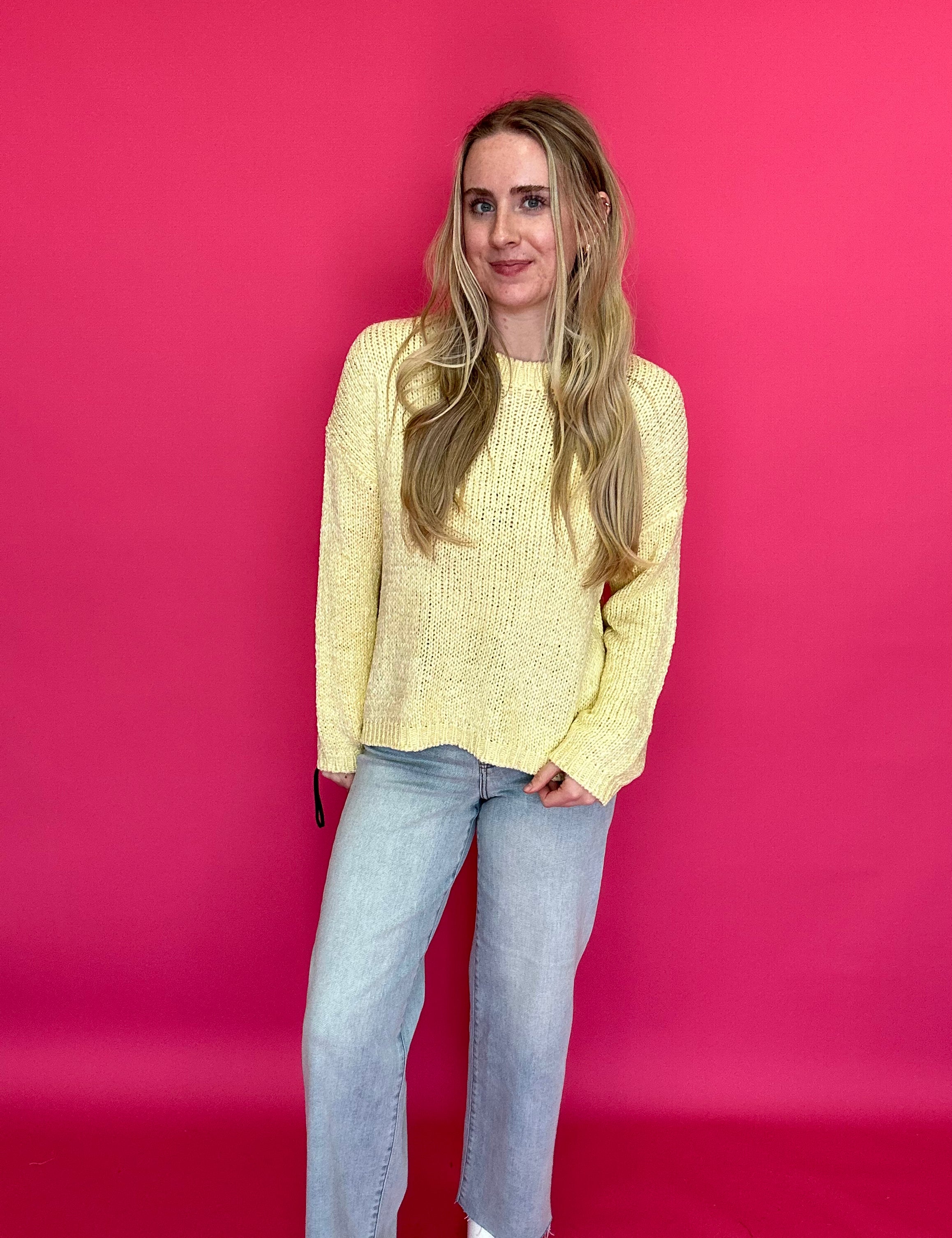 Golden Hour Mock Neck Open-Knit Sweater - Shabby 2 Chic Boutiques