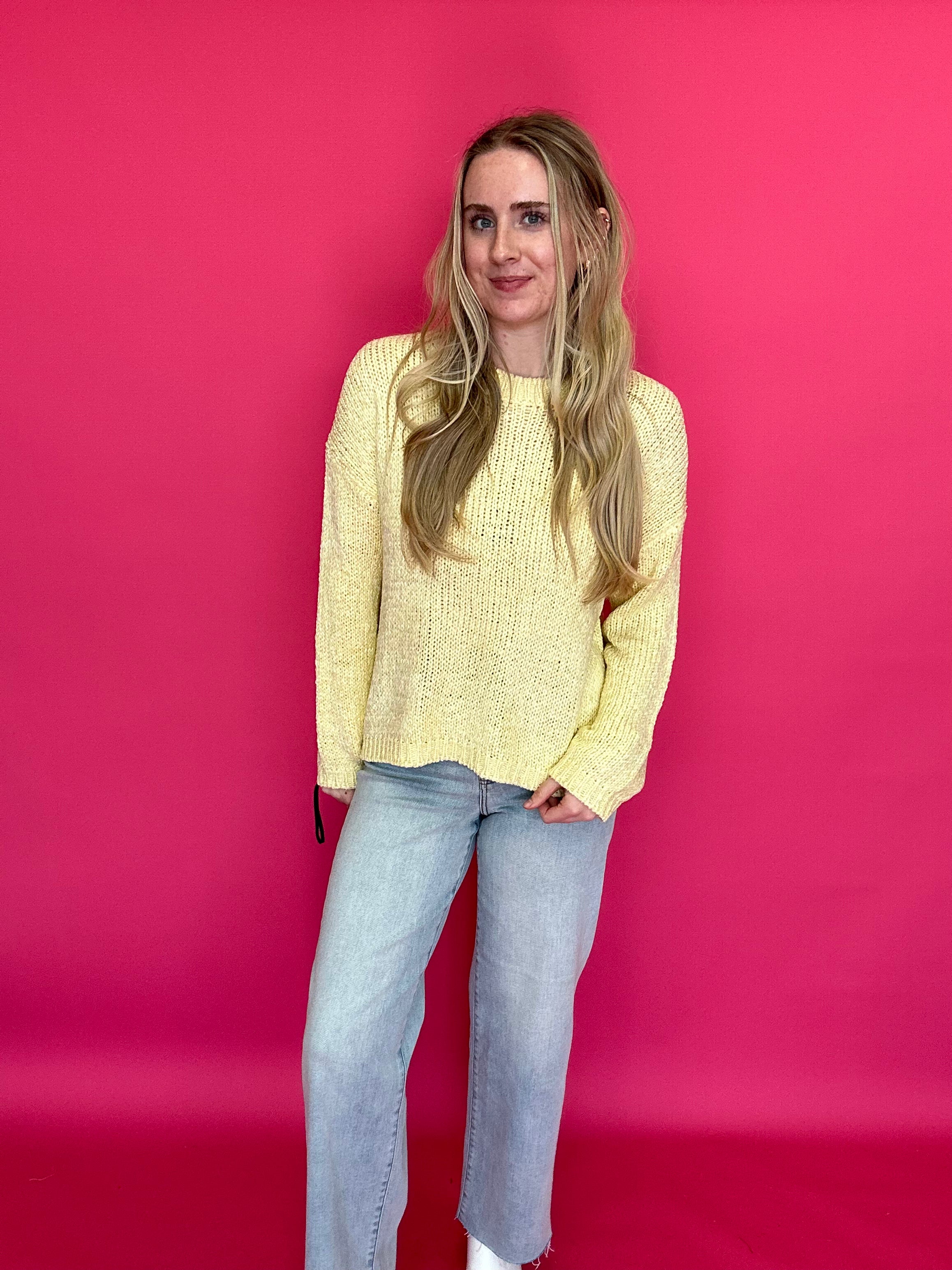 Golden Hour Mock Neck Open-Knit Sweater - Shabby 2 Chic Boutiques