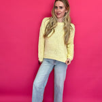 Golden Hour Mock Neck Open-Knit Sweater - Shabby 2 Chic Boutiques