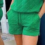 Green with Envy Textured Shorts